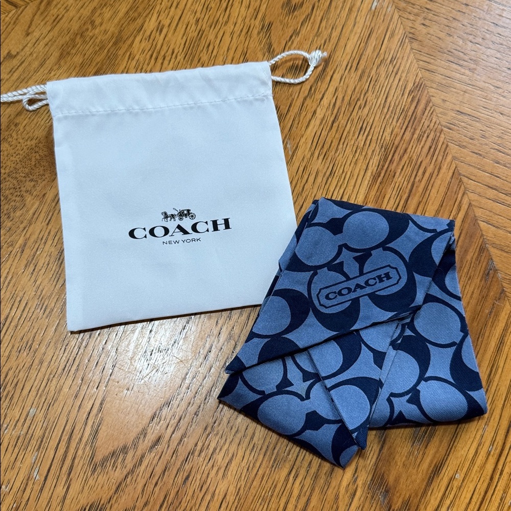 COACH SIGNATURE SILK SCARF - Picture 3 of 9